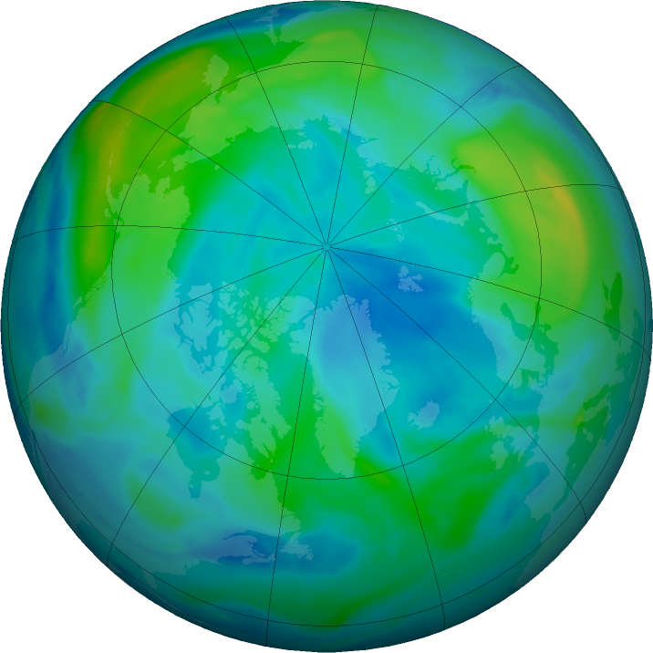 Arctic ozone map for 23 September 2019